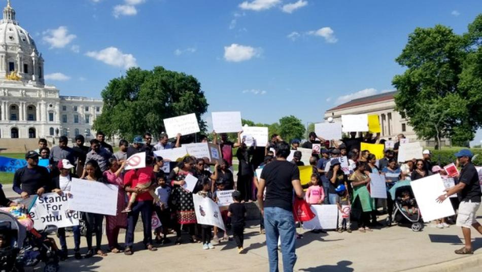 Minnesota Tamils protest against to Thoothukudi Gun fire